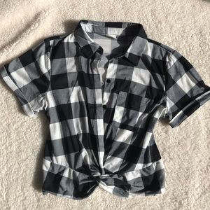 Buffalo Check Crop Top
